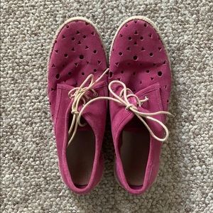 Pink Geometric Cut Out Shoes